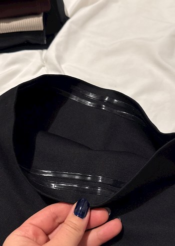 Siyah Korse Midi Kadın Tayt - Görsel 3