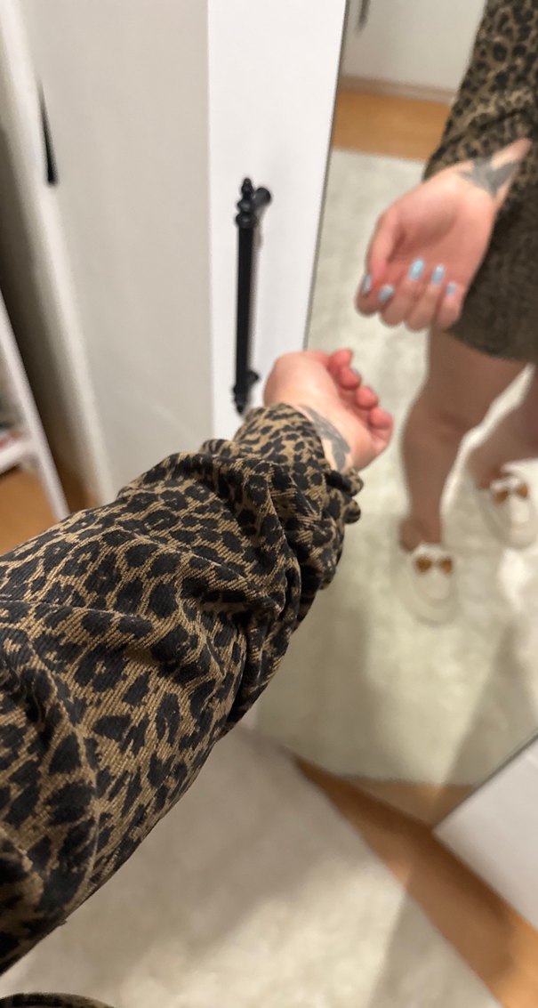 Zara Kahverengi Leopar Desenli Mini Elbise - Görsel 3