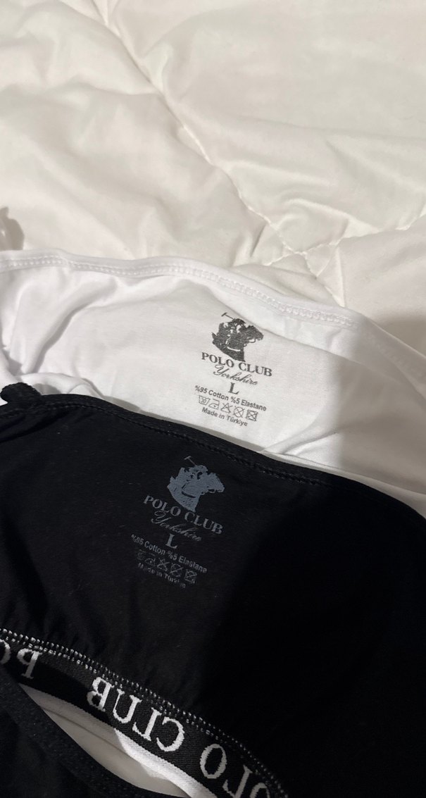 Polo Beyaz Siyah Polo Club Crop Top - Görsel 3