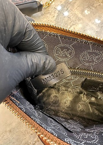Beden Zincir Detaylı Kahverengi Michael Kors Deri Çanta