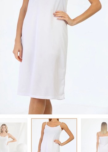 Pamuklu Beyaz V Yaka Hamile Tunik - Görsel 5