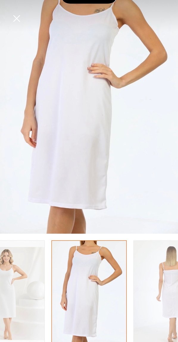 Pamuklu Beyaz V Yaka Hamile Tunik - Görsel 5