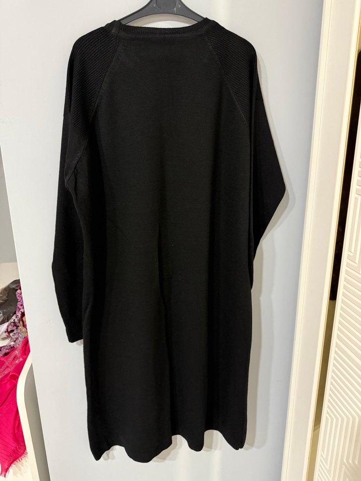 Uzun Kollu Siyah Triko Tunik - Görsel 3