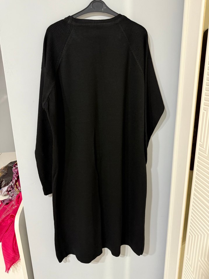 Uzun Kollu Siyah Triko Tunik - Görsel 2