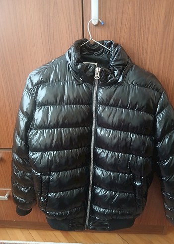 Siyah Fermuarlı Kadın Midi Mont