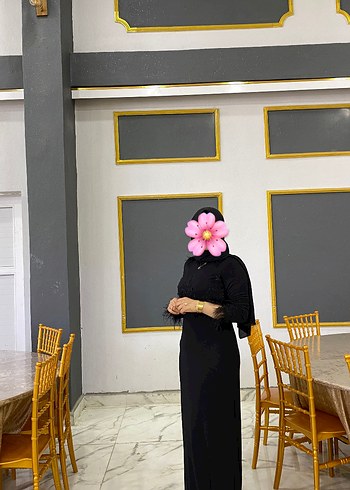 38 Beden Püsküllü Siyah Uzun Gotik Elbise