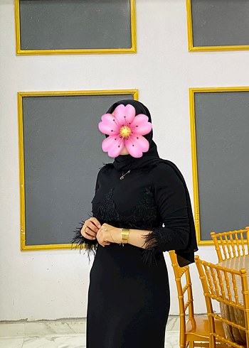 Püsküllü Siyah Uzun Gotik Elbise
