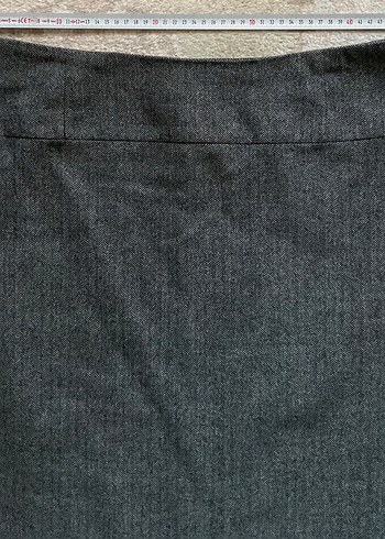 Pierre Cardin Düğmeli Gri Midi Kalem Etek