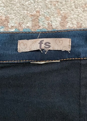 Denim yumuşak kumaştan midi etek