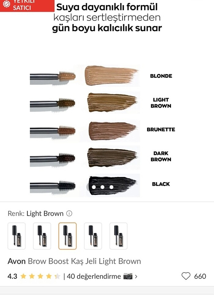 Avon Brow Boost Kas jeli light - Görsel 5