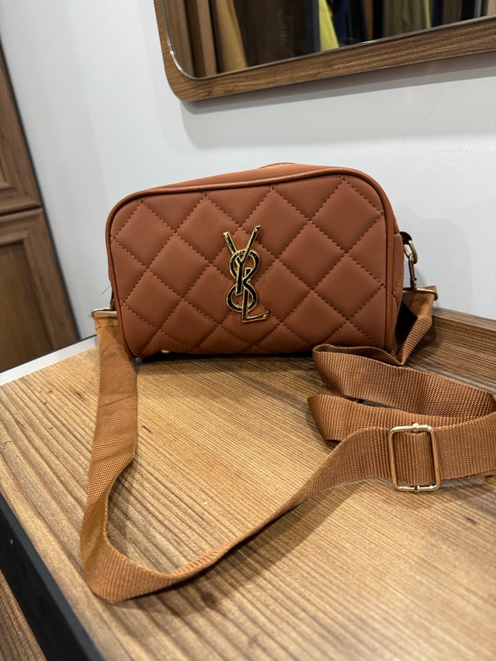 Kahverengi Deri Kadın Çapraz Çanta - Görsel 2