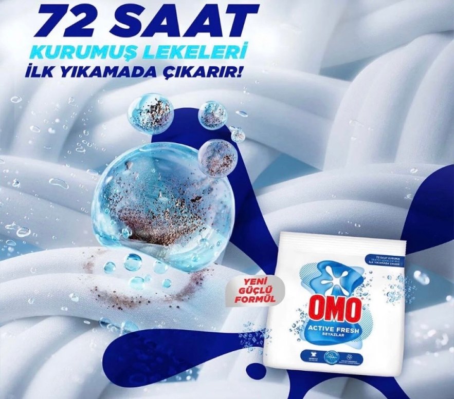 OMO Active Fresh Beyazlar Toz Deterjan 1.5 kg - Görsel 3