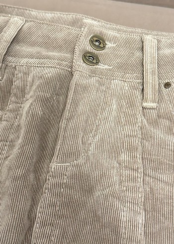 Bej Süet Midi Hamile Etek - Görsel 5