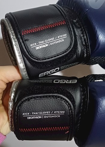 Lacivert Deri Boks Eldiveni decathlon - Görsel 2