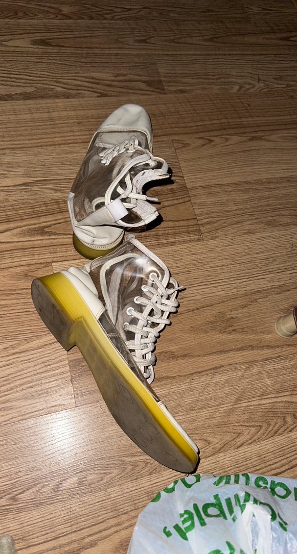 Şeffaf Bağcıklı Beyaz Topuklu Bot - Görsel 3