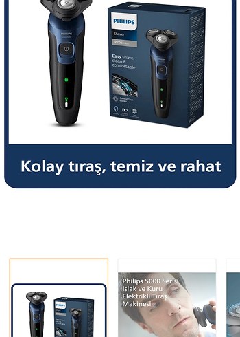 Philips 5000 Serisi Islak ve Kuru Elektrikli Tıraş Makinesi
