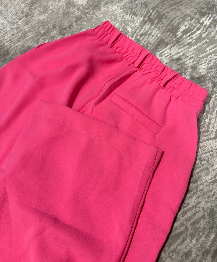 Fuşya Pembe Palazzo Pantolon - Görsel 3