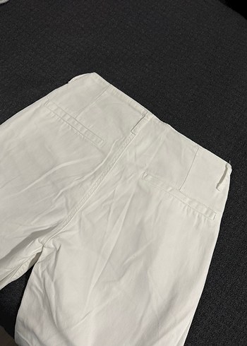 Keten Görünümlü Beyaz Kot Pantolon - Görsel 2