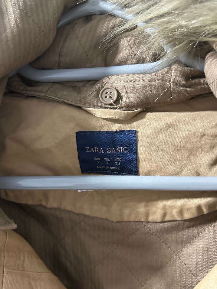 Zara Camel Kadın Mont Kürk Detaylı - Görsel 5