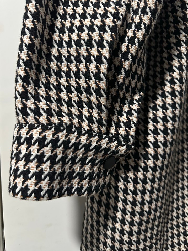 Kareli Midi Kadın Örme Gömlek Kışlık - Görsel 5