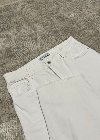 Beyaz Kadın Regular Fit Kot Pantolon - Görsel 2