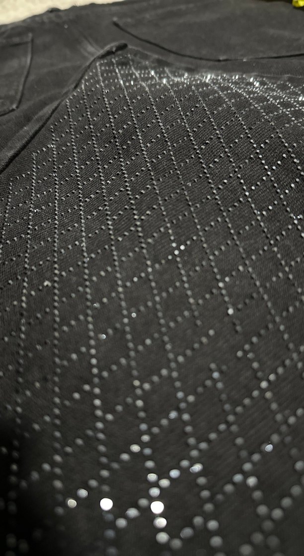 Kadın Siyah Payetli Desenli Kot Pantolon - Görsel 5