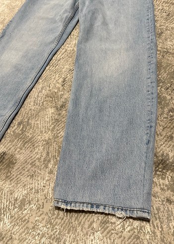 Zara Açık Mavi Bol Kesim Kadın Kot Pantolon - Görsel 4