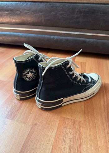 38 Beden Siyah Platform Topuklu Converse All Star Spor Ayakkabı