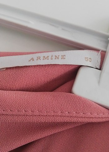 Armine Pembe Uzun Drapeli Kadın Etek
