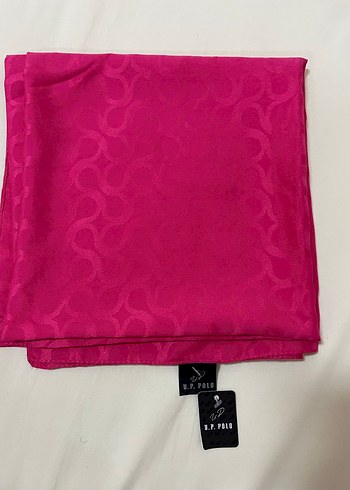 U.S Polo Assn. Pembe Kadın Saten Şal U.P.POLO