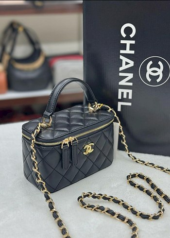 Chanel Zincir Detaylı Siyah Deri Kadın Çanta