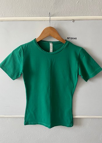 Yeşil Basic Kadın Tişört