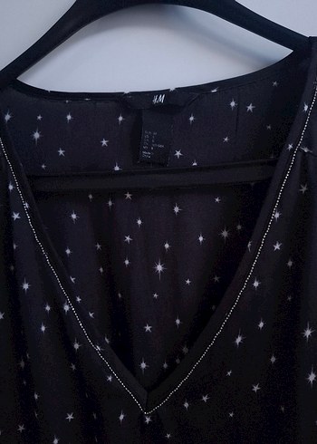 H&M H&M Siyah Midi V Yaka Salaş Elbise