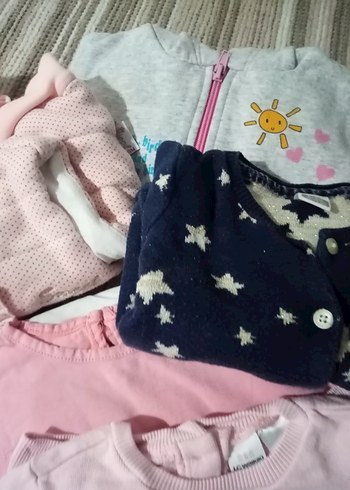 Toplu kıyafet. Kız Çocuk Pembe Kapüşonlu Fermuarlı Ceket - Görsel 8