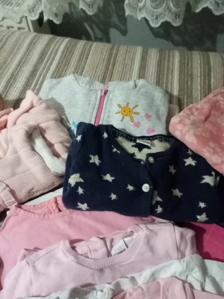 Toplu kıyafet. Kız Çocuk Pembe Kapüşonlu Fermuarlı Ceket - Görsel 4