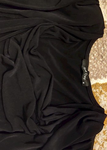 Siyah Saten bluz - Görsel 2