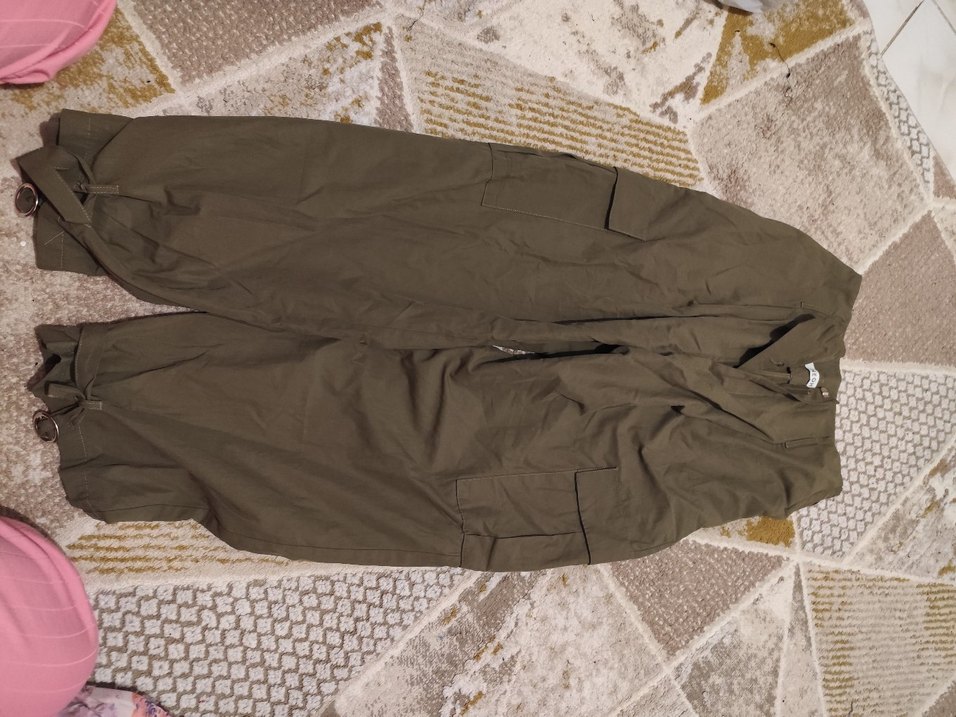 Kadın Bol Kesim Kemerli Keten Pantolon - Görsel 2