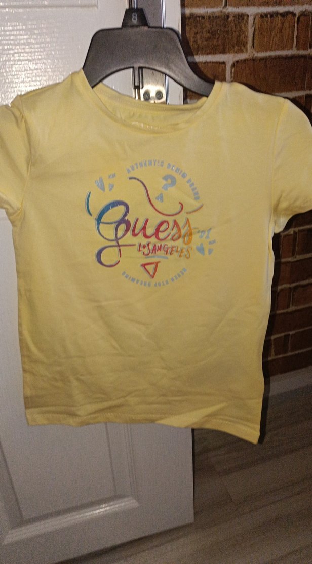 Sarı Baskılı Kısa Kollu Kadın Tişört - Görsel 2