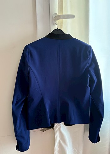 Diğer Kadın Mavi Düğmeli Midi Blazer Ceket