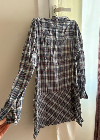 Levis Uzun Kollu Gri Desenli kadın Gömlek