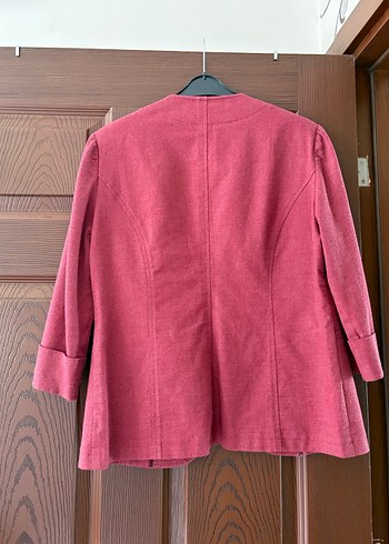 Diğer Kadın Keten Midi Blazer