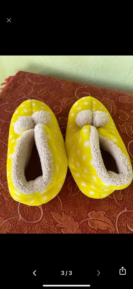 Sarı Ponponlu Panduf - Görsel 3