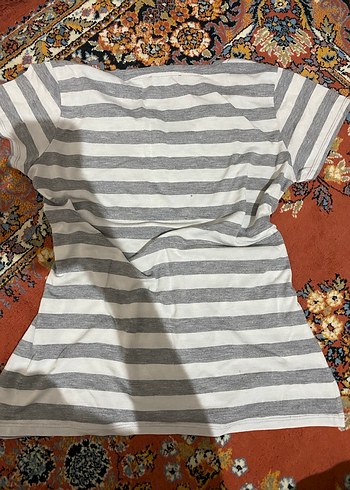 Kadın Çizgili Tişört - Görsel 2