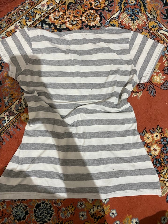 Kadın Çizgili Tişört - Görsel 2