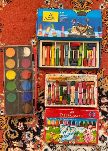 2 adet pastel boya ve sulu boya - Görsel 2