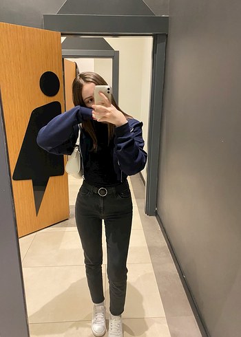 Siyah Mom Jean - Görsel 2