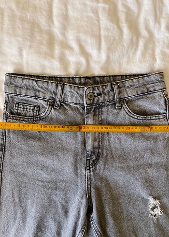 Yüksek Bel Yırtık Jean - Görsel 5