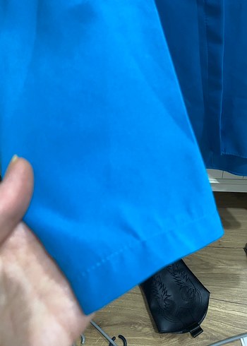 Zara Mavi Düğmeli Kadın Gömlek
