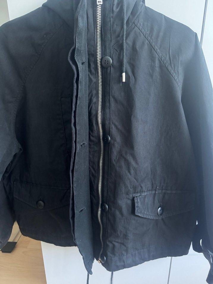 Düğmeli Siyah Kadın Ceket - Görsel 4