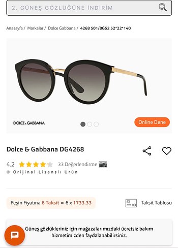 Dolce Gabbana Güneş Gözlüğü - Görsel 9